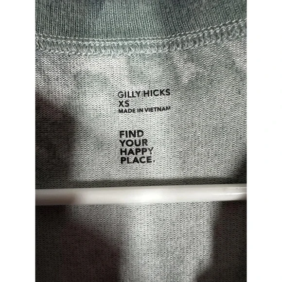 Gilly Hicks Tank Top Womens XS Green Tie Dye Ribbed Cropped Split Neck Racerback - Picture 3 of 7